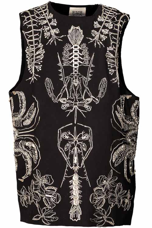 embroidered sleeveless top