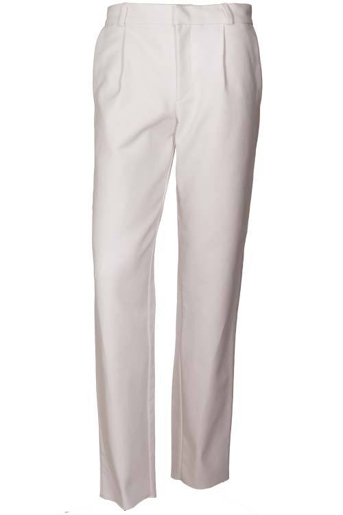 white suit pants
